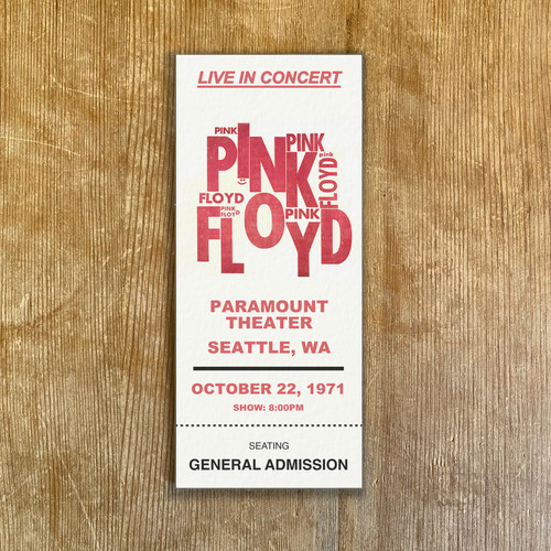 Custom pink floyd - pink, ticket